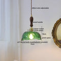 Modern textured glass copper led pendant light for kitchen dining room