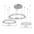 Modern three tier chrome decorbites crystal led chandelier living room