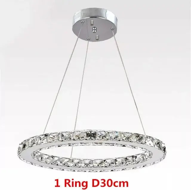 Modern three tier spiral crystal led chandelier dining room light