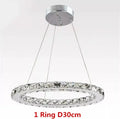 Modern three tier spiral crystal led chandelier dining room light