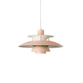 Modern tiered colorful metal hanging light dining room suspension lamp