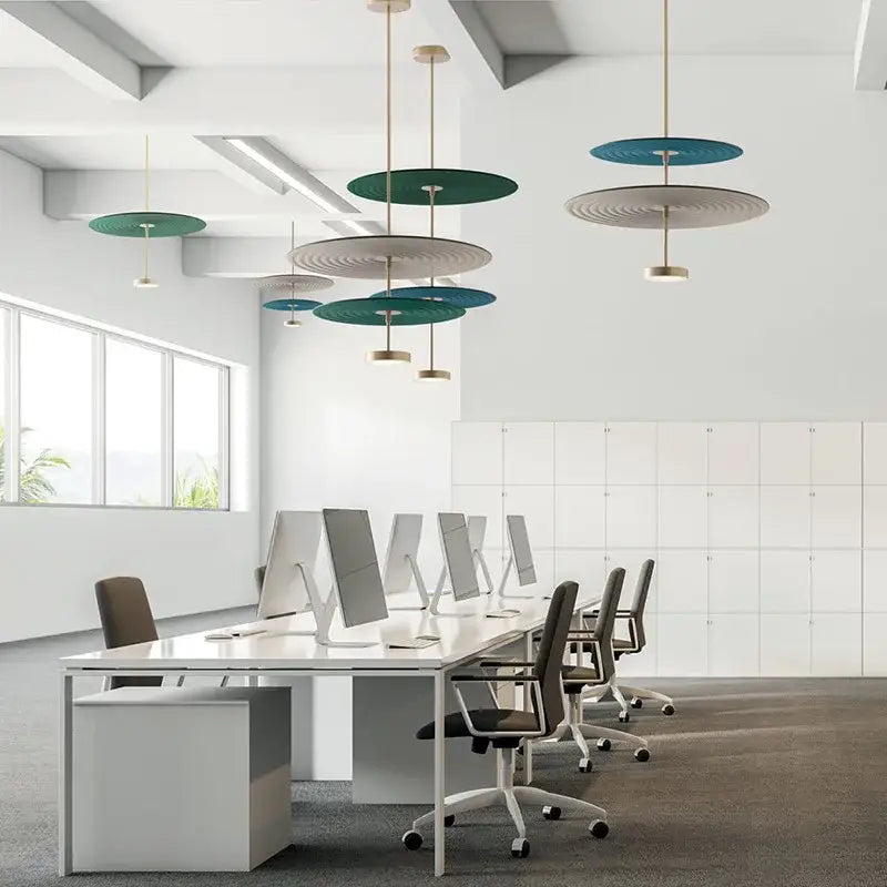 Modern tiered maroon and teal dimmable cotton chandelier living room