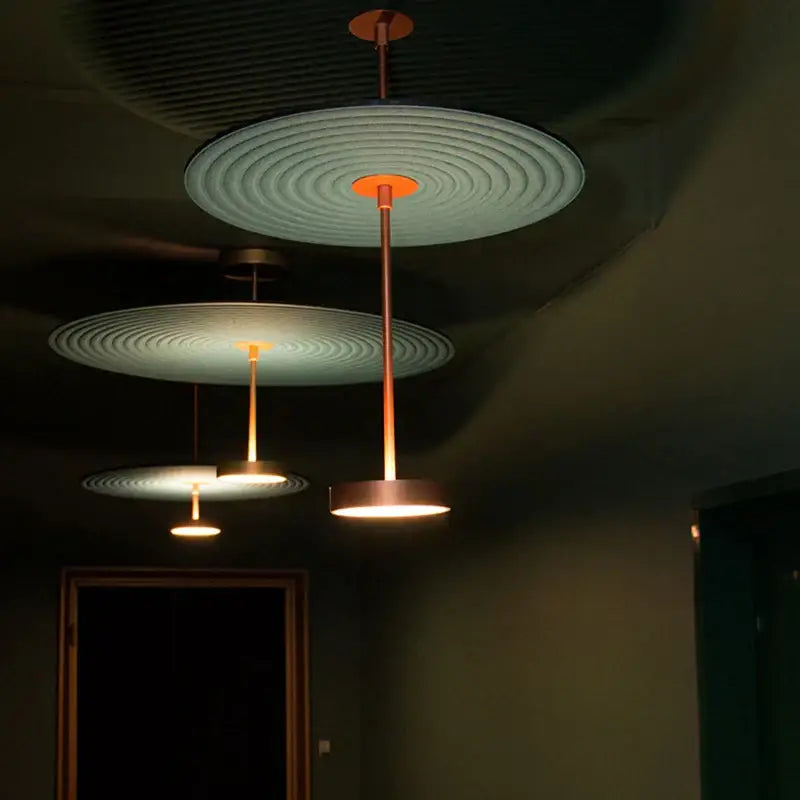 Modern tiered maroon and teal dimmable cotton chandelier living room