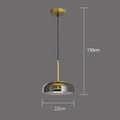 Modern tricolor glass pendant light dining room hanging lamp