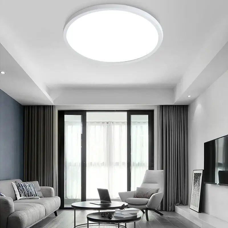 Modern ultra thin white led ceiling light for living room