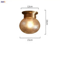Modern vintage gold glass ball ceiling light for bedroom
