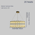 Modern wave decorbites golden chandelier living room led light