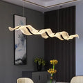 Modern wave glass elegant led pendant chandelier for dining room
