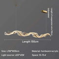 Modern wave gold acrylic led pendant lamp dining room