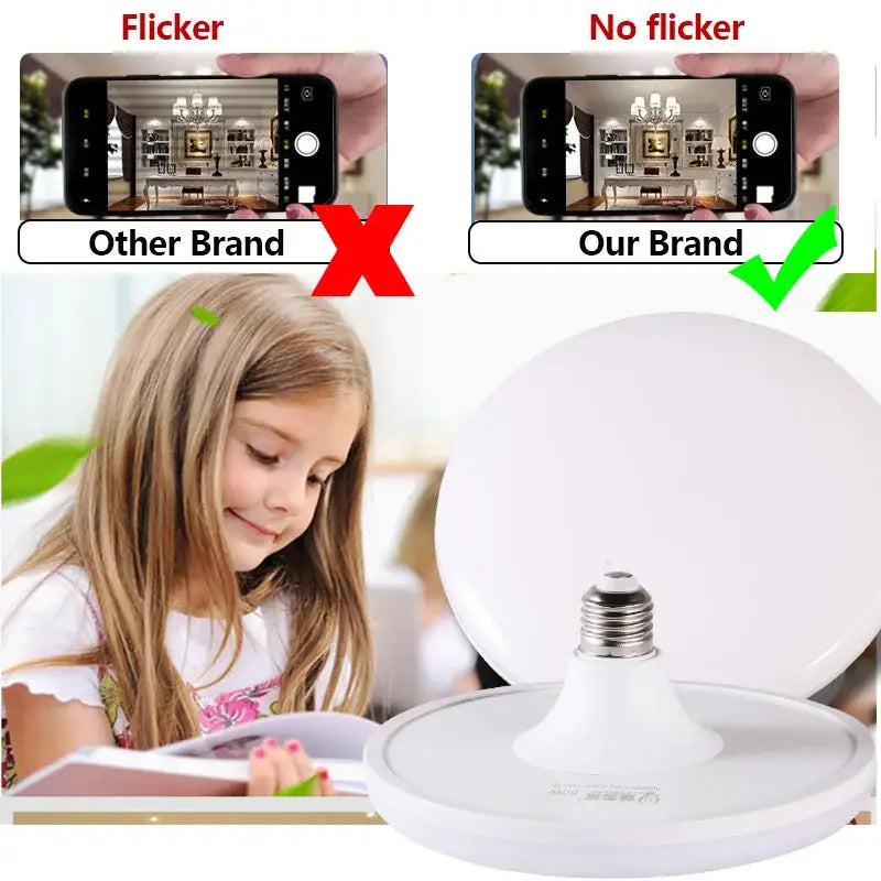 Modern white 60w led ceiling lamp living room super bright bulb