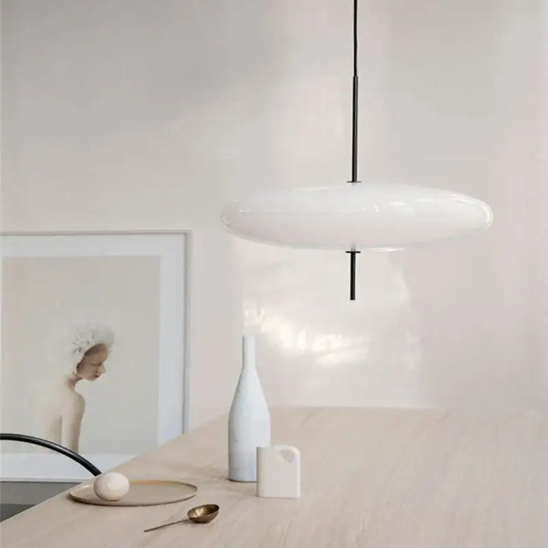 Modern white and black acrylic pendant light kitchen decor