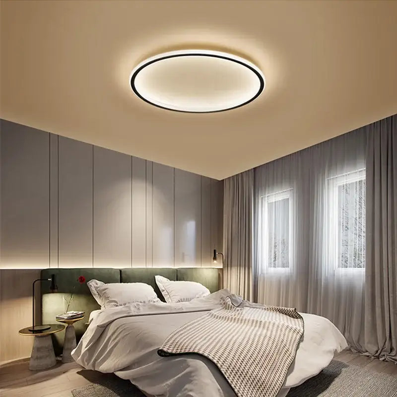 Modern white and black dimmable led ceiling light for living room