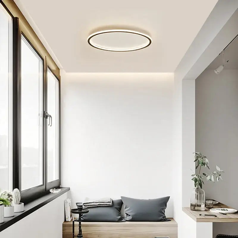 Modern white and black dimmable led ceiling light for living room