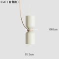 Modern white and copper ceramic pendant light dining room