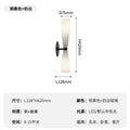 Modern white and copper wall lamp bedroom frosted glass sconce