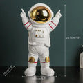 Modern white and electroplated golden astronaut figurines living room decor