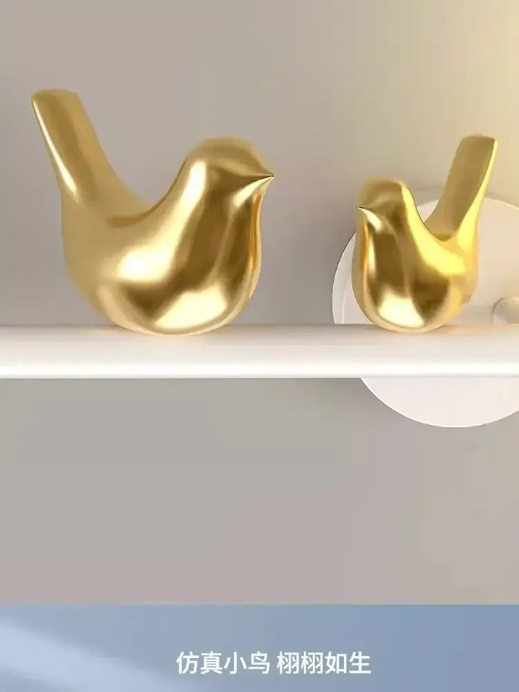 Modern white bird wall lights with led shelf for living room
