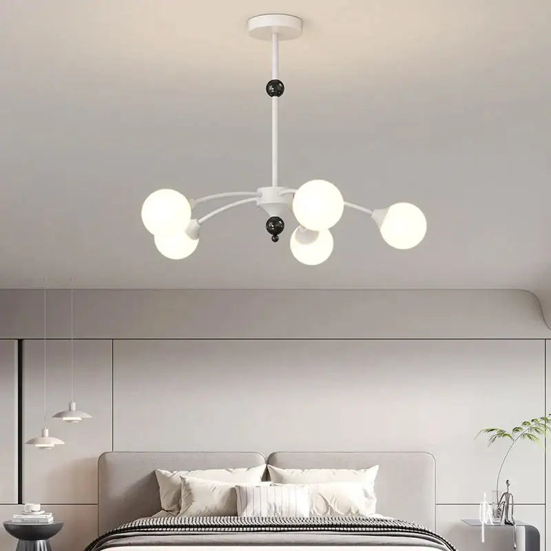 Modern white & black decorbites cream wind chandelier living room lamp