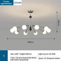 Modern white & black decorbites cream wind chandelier living room lamp