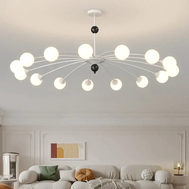 Modern white & black decorbites cream wind chandelier living room lamp