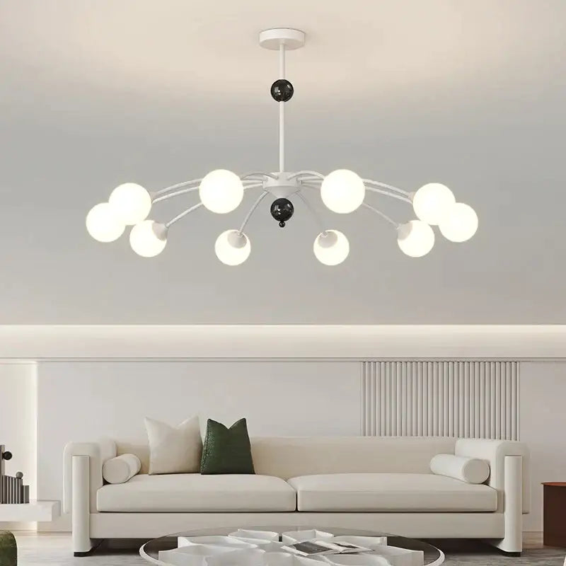 Modern white & black decorbites cream wind chandelier living room lamp
