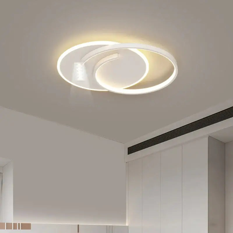 Modern white & black grille led chandeliers for living room
