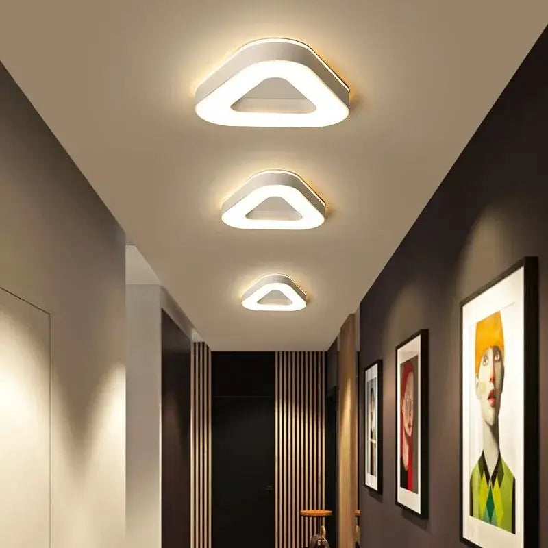 Modern white & black led ceiling light corridor minimalist design