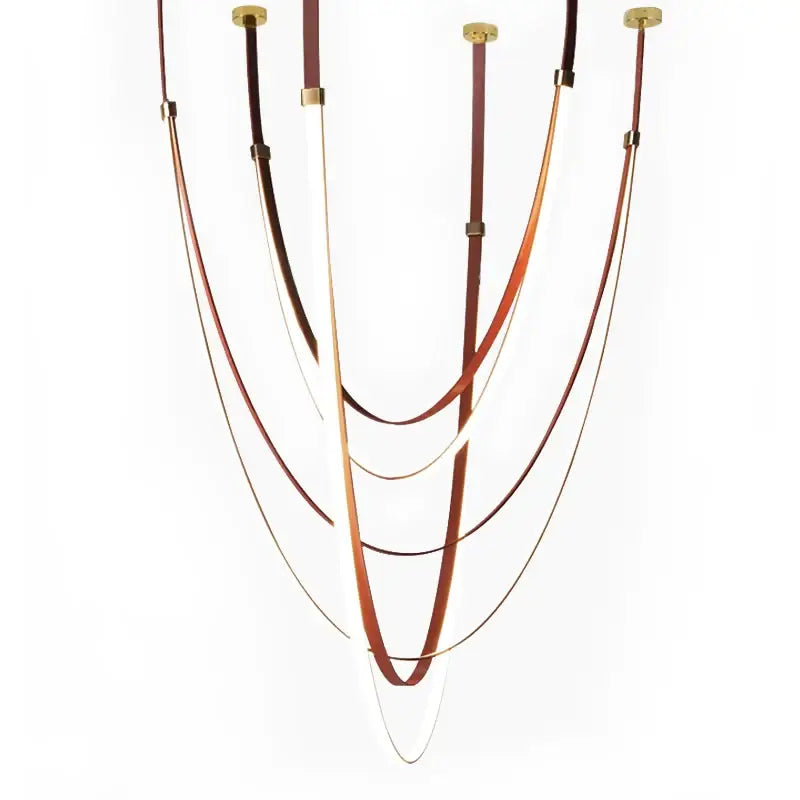 Modern white & brown designer villa chandelier dining room light
