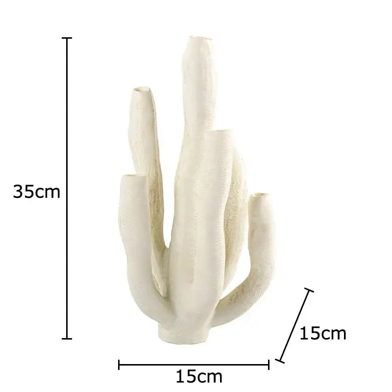 Modern white ceramic coral landscape sculpture living room candelabra