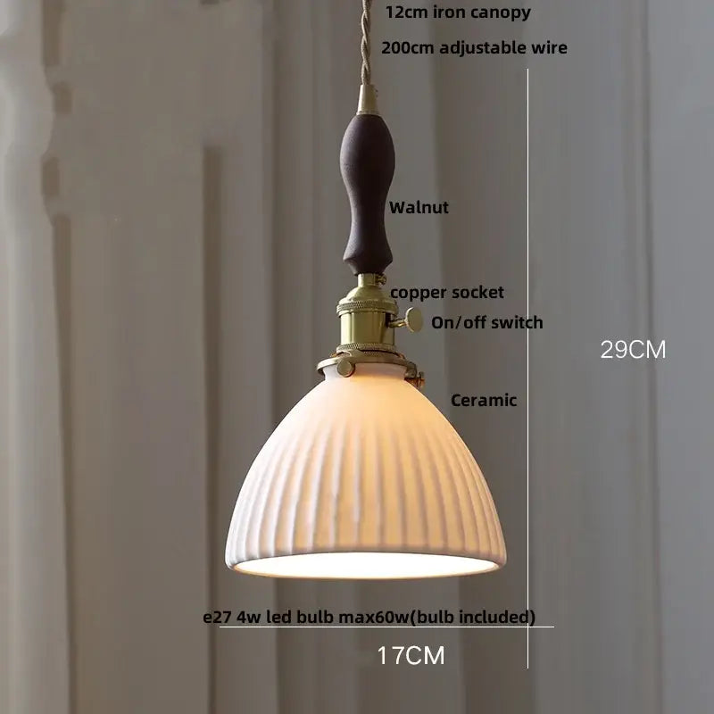Modern white ceramic flower pendant lamp kitchen led lighting