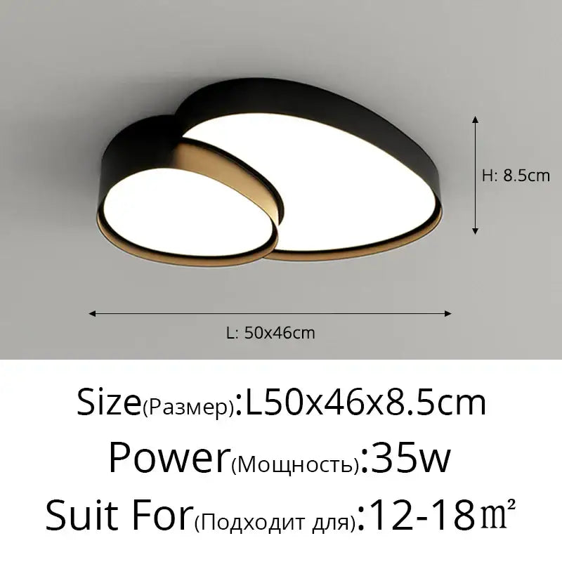 Modern white cloud ceiling lights for living room oval led panels