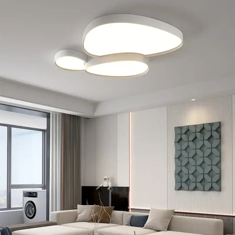 Modern white cloud ceiling lights for living room oval led panels