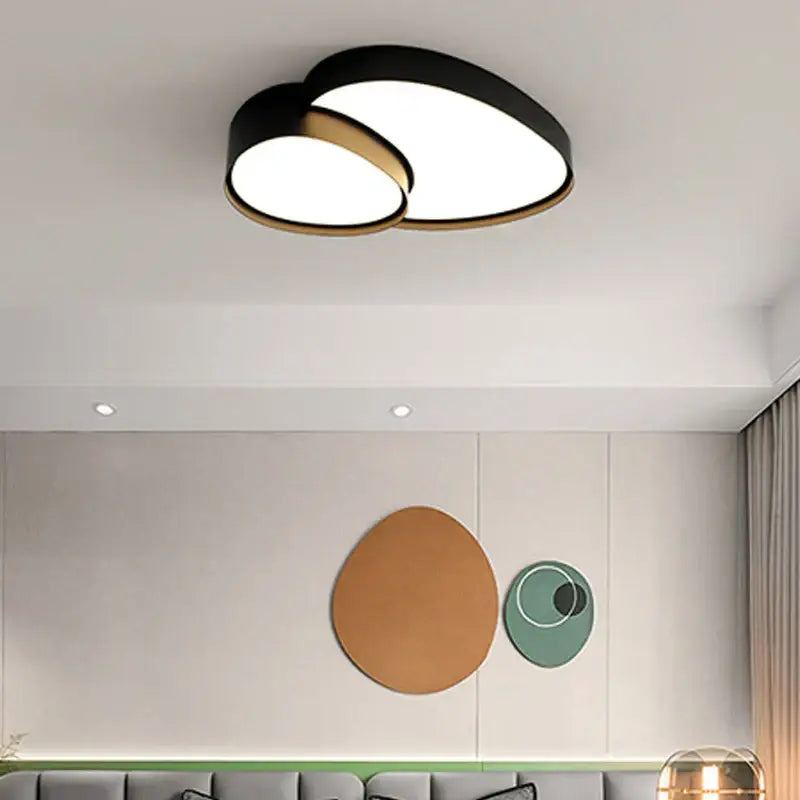 Modern white cloud ceiling lights for living room oval led panels