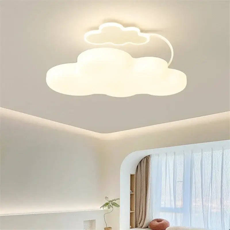 Modern white cloud ceiling lights led nursery bedroom lamp