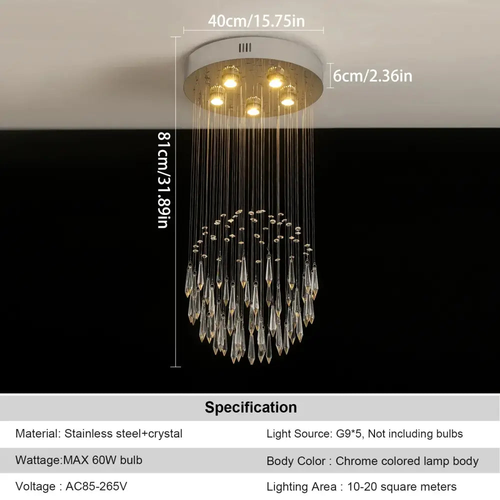 Modern white crystal ring pendant chandelier for dining room