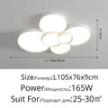 Modern white cylinder led chandelier light for living room