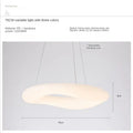 Modern white & dark gray cloud pendant light for living room
