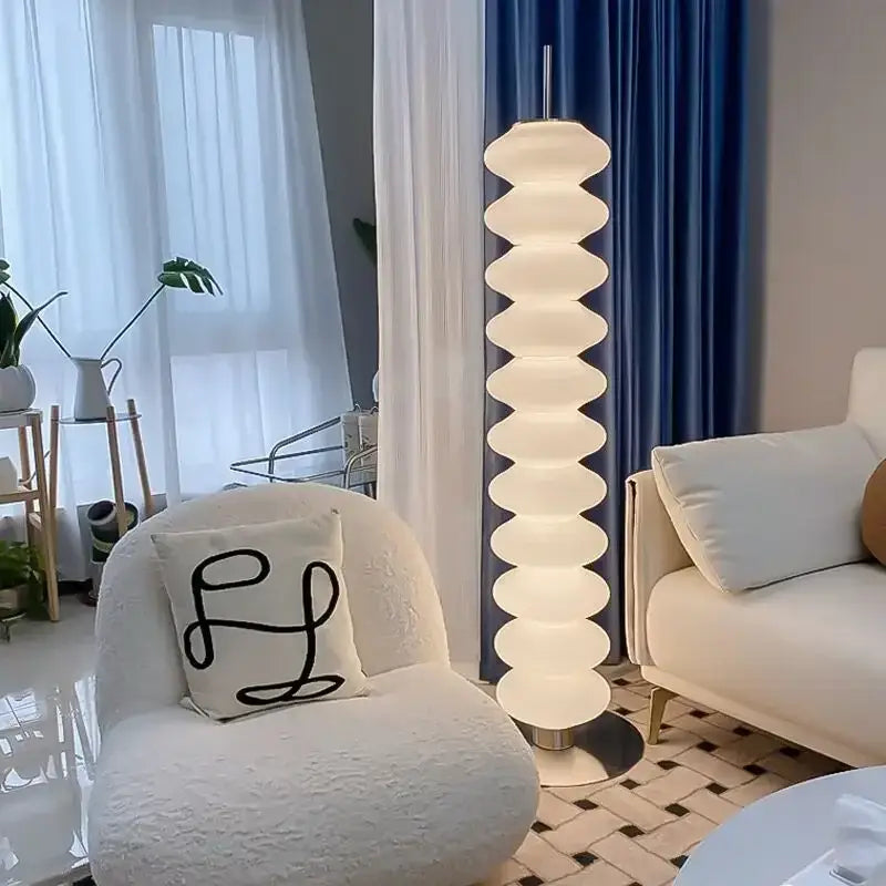Modern white decorbites cream sugar gourd floor lamp living room