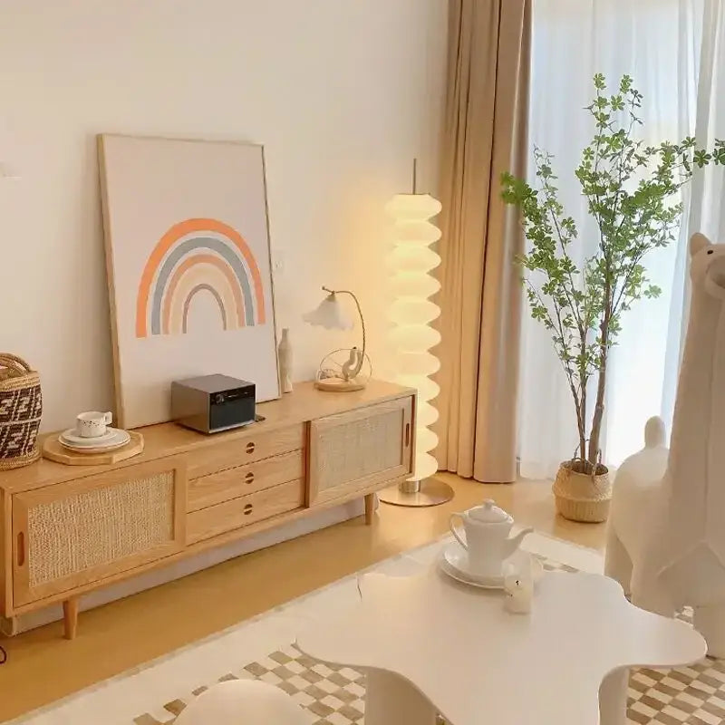 Modern white decorbites cream sugar gourd floor lamp living room
