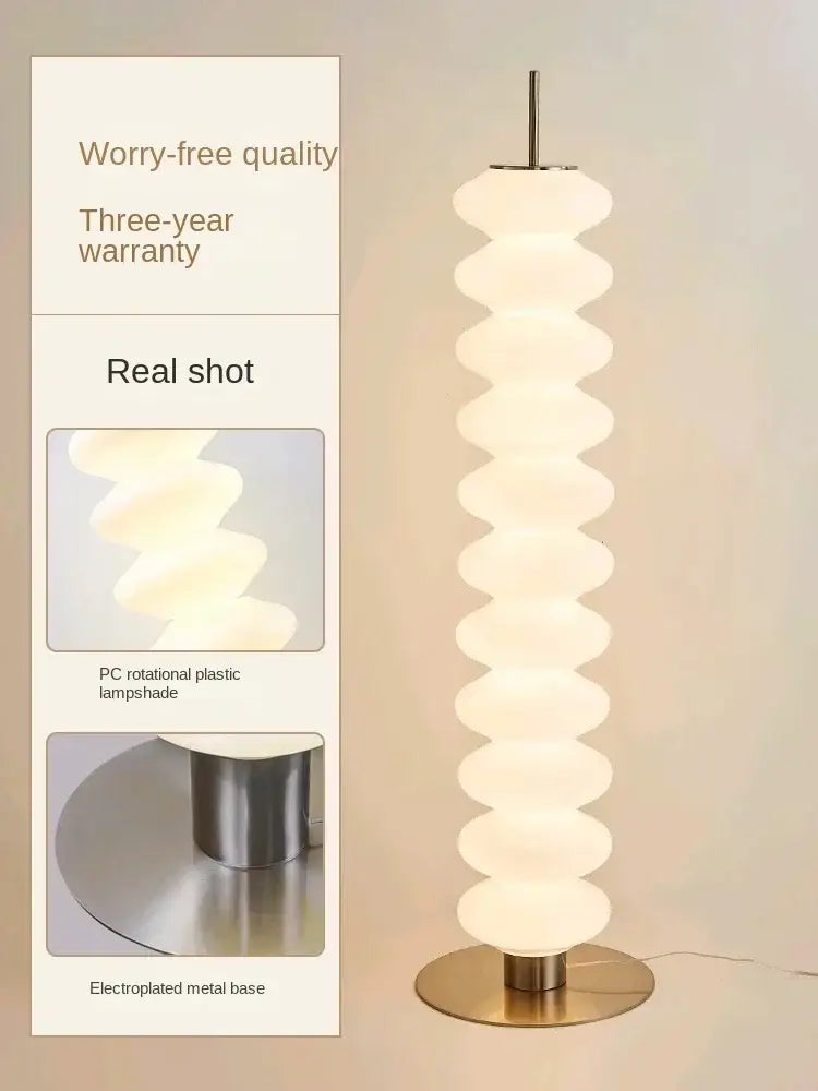 Modern white decorbites cream sugar gourd floor lamp living room