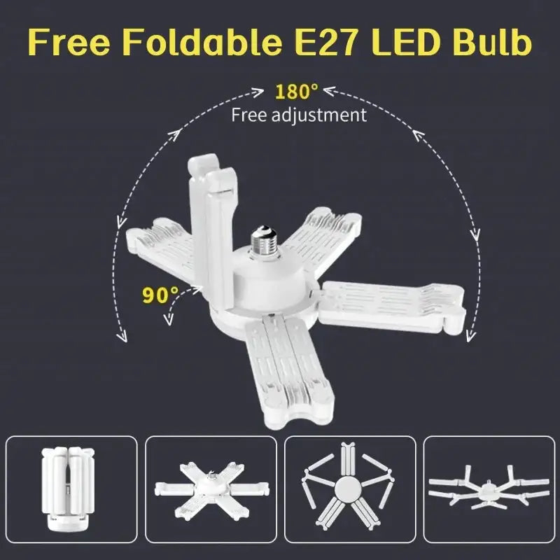 Modern white deformable led garage lights garage ceiling lamp