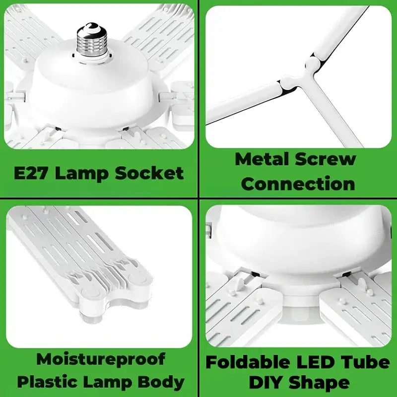 Modern white deformable led garage lights garage ceiling lamp