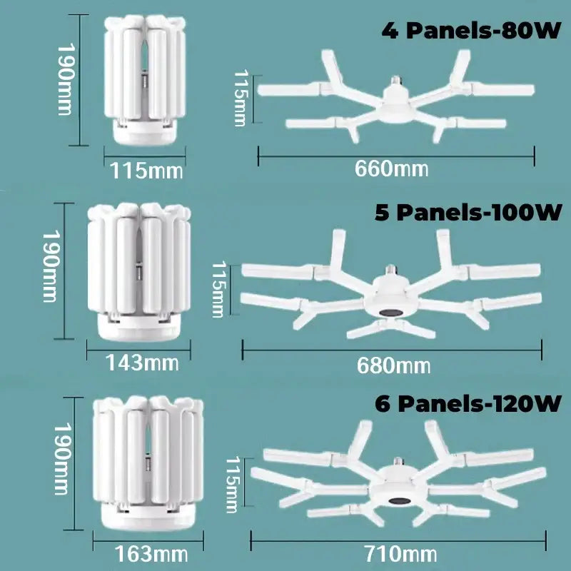 Modern white deformable led garage lights garage ceiling lamp