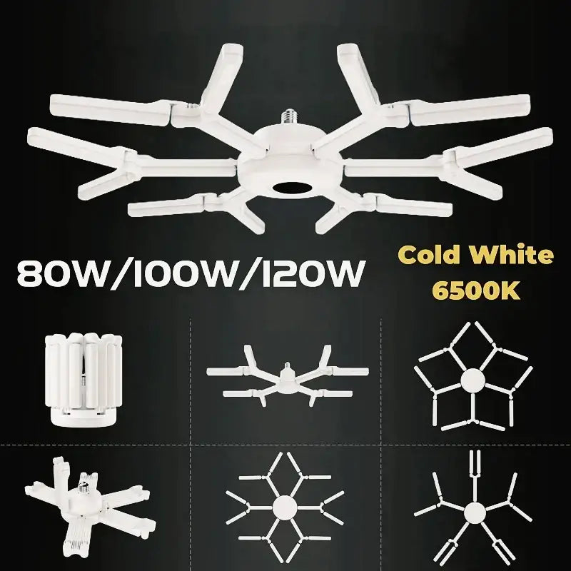 Modern white deformable led garage lights garage ceiling lamp