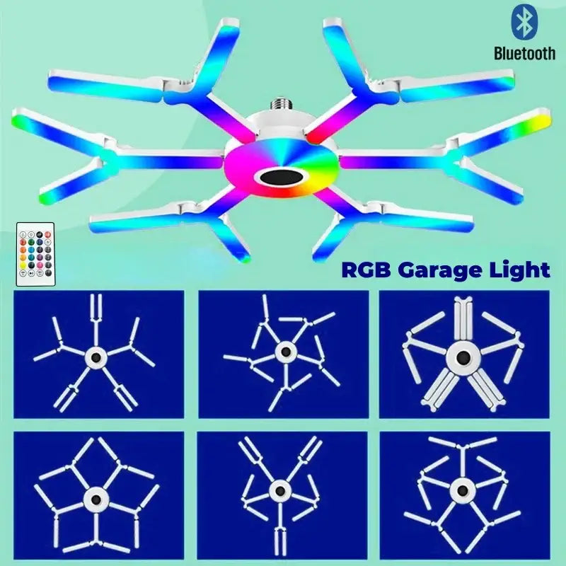 Modern white deformable led garage lights garage ceiling lamp