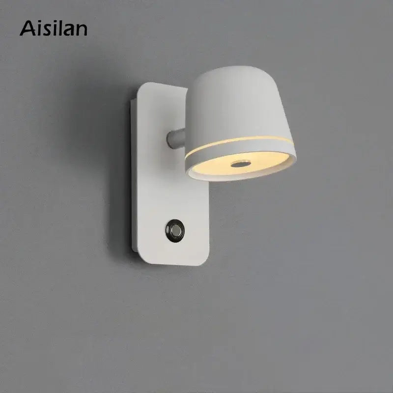 Modern white dimmable led wall sconce bedroom spotlight
