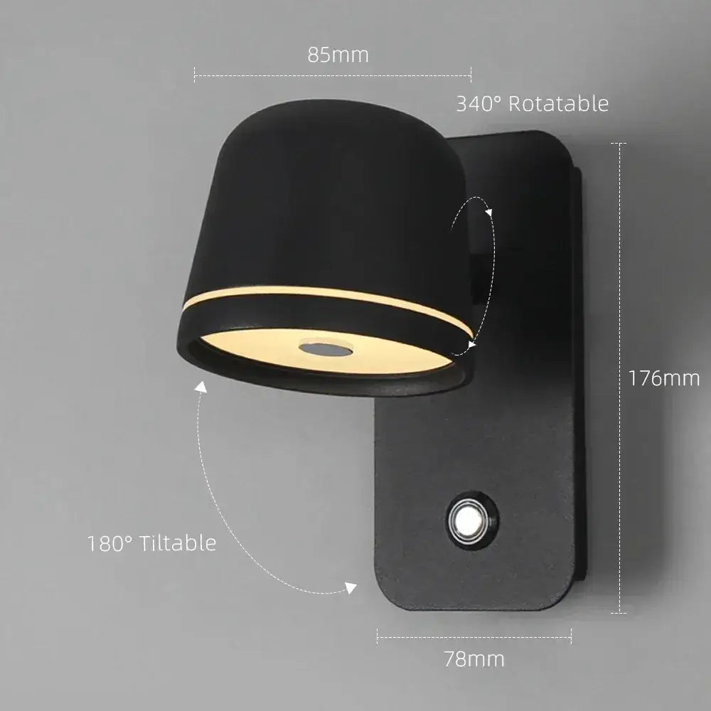 Modern white dimmable led wall sconce bedroom spotlight