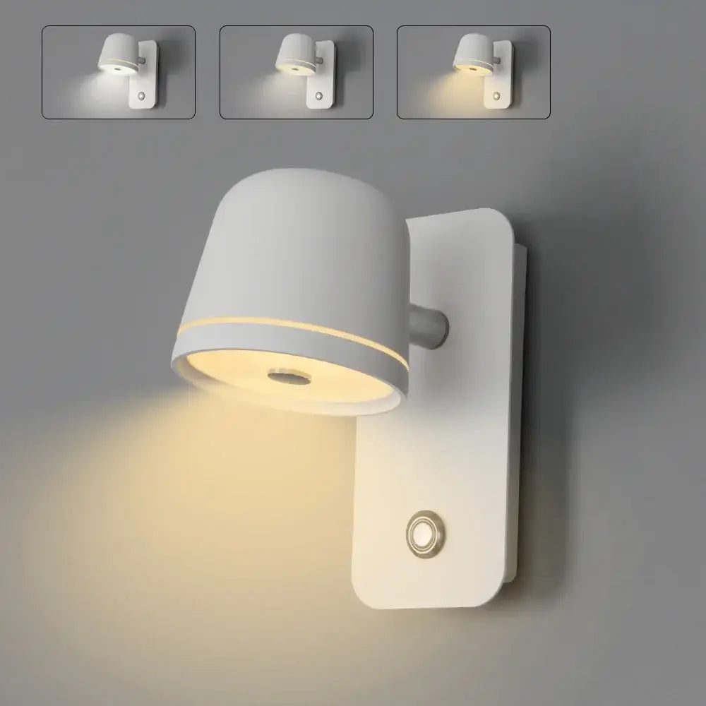 Modern white dimmable led wall sconce bedroom spotlight