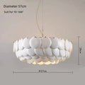 Modern white french ceramic chandelier living room pendant light