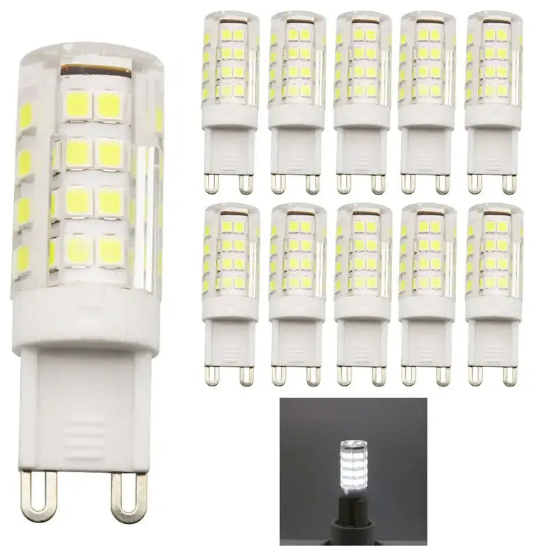 Modern white g9 led corn bulb chandelier lamp for living room
